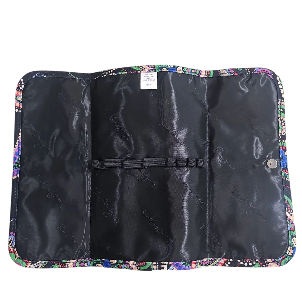 VERA BRADLEY Trifold Makeup Brush Travel Case Holder in Kiev Paisley EUC
